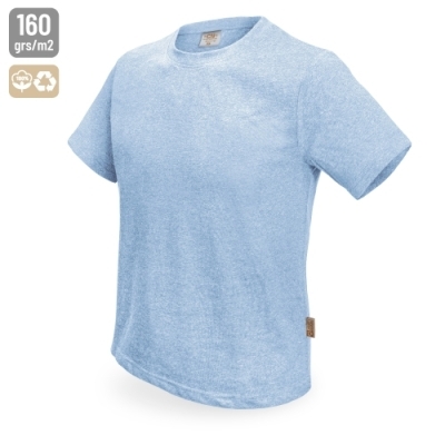 Camiseta de Algodón en Color Celeste con Material Reciclado